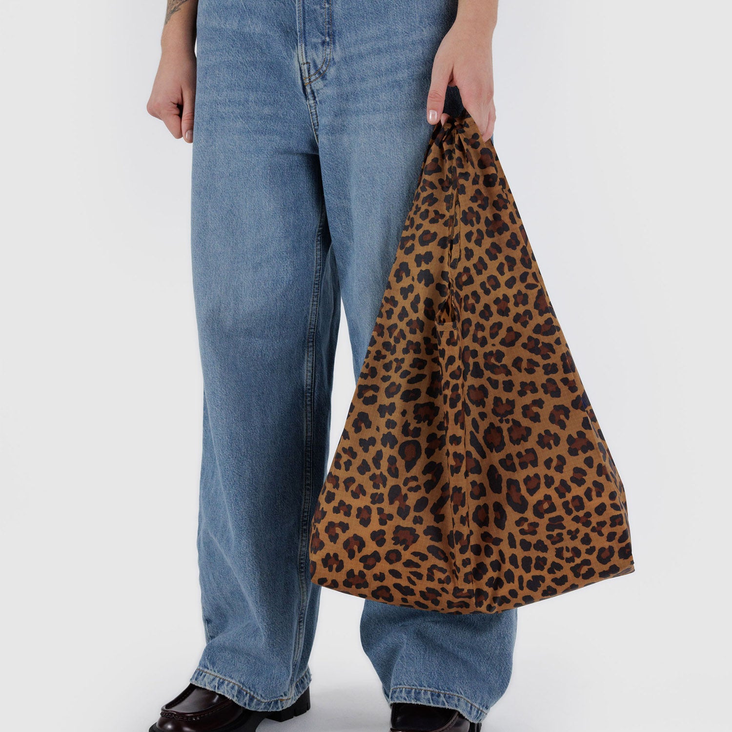 1 Pièce Sac De Courses Pliable Grande Capacité à Imprimé Léopard - En